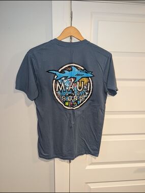 Maui and Sons Men's Slate Blue Logo T-Shirt